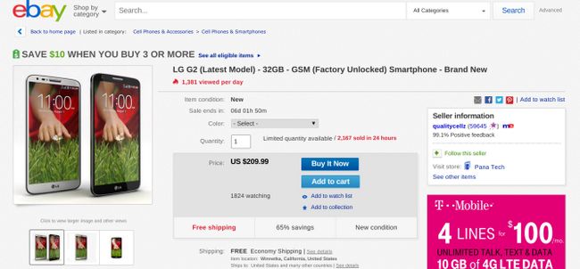 Fotografía - [Offre Alerte] Unlocked New AT & T LG G2 32Go sur eBay pour $ 209.99, fiscales que pour les CA